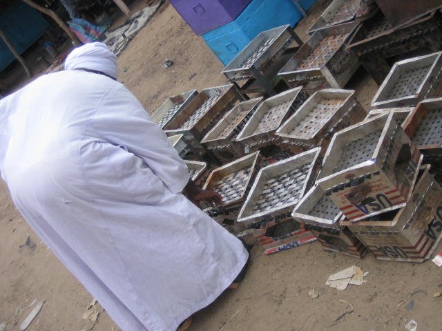 Sudanese ingenuity on display at El Fasher market: Cookers made from USAID tins