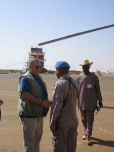 UNAMID in El Fasher farewelling General Gration before we left for Ain Siro